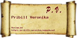 Pribill Veronika névjegykártya